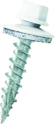 Metal Roofing Screws with Washer (250/Bag) | #10 1/4" Hex Head Self Starting Roofing Screws with EPDM Washer & White Painted Head in Saudi Arabia