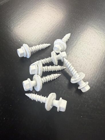 Metal Roofing Screws with Washer (250/Bag) | #10 1/4" Hex Head Self Starting Roofing Screws with EPDM Washer & White Painted Head in Saudi Arabia