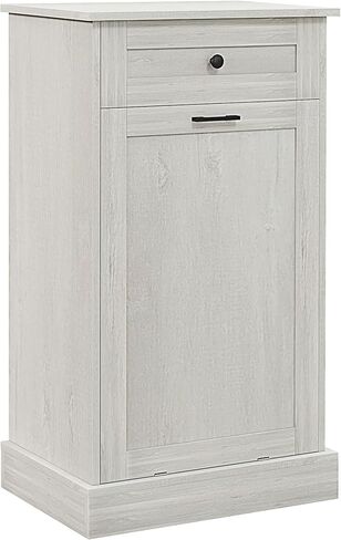 Homcom Kitchen Tilt Out Trash Bin Cabinet Free Standing Recycling Canning Can Reservice مع درج ، فحم رمادي in Saudi Arabia