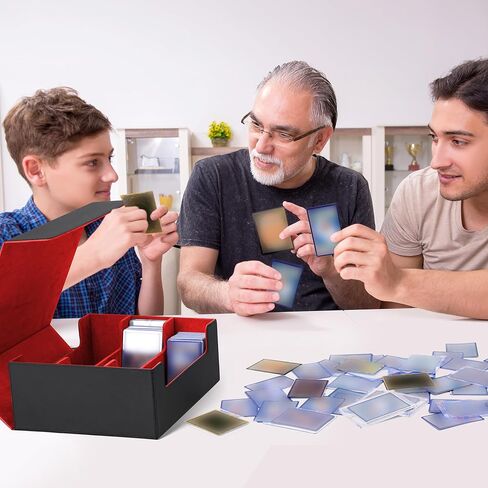 Card Storage Box For Trading Cards,1800+ MTG Deck Box With 10 Dividers,6 Stoppers,4 Supporters,Leather Magnetic Closure Card Boxes Fits For Magnetic Cards Holder,Toploaders,YuGiOh,TCG in Saudi Arabia