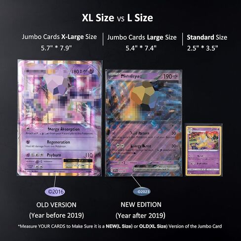 Jumbo Card Sleeves Size L -5.4'' x 7.4'', 100 Micron Exact Fit Sleeves for Jumbo Cards L (100 Pack) in Kuwait