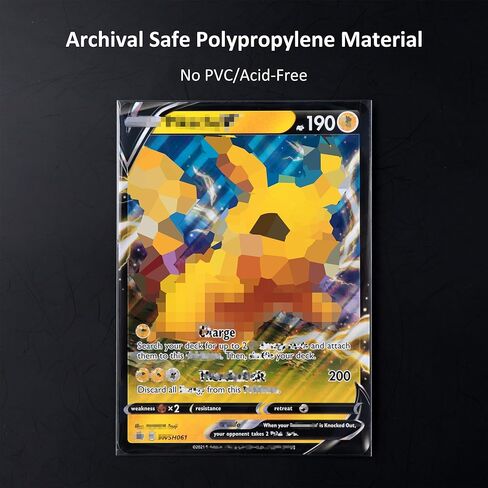 Jumbo Card Sleeves Size L -5.4'' x 7.4'', 100 Micron Exact Fit Sleeves for Jumbo Cards L (100 Pack) in Kuwait