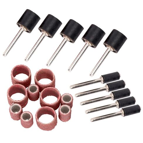 didiseaon 20pcs ورقة الصنفرة المعدنية مجموعة الصنفرة حلقة الرملي الرأس الرأس المطاط in Kuwait