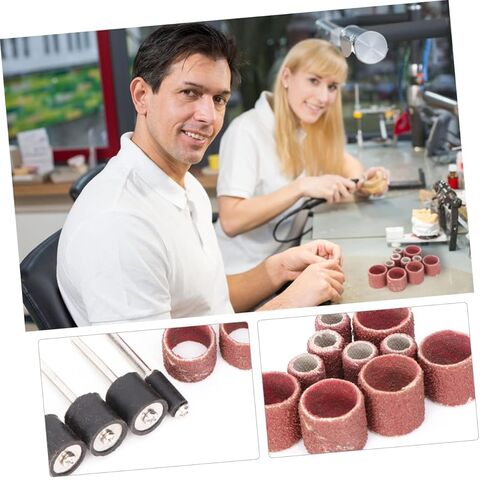 didiseaon 20pcs ورقة الصنفرة المعدنية مجموعة الصنفرة حلقة الرملي الرأس الرأس المطاط in Kuwait