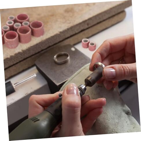 didiseaon 20pcs ورقة الصنفرة المعدنية مجموعة الصنفرة حلقة الرملي الرأس الرأس المطاط in Kuwait