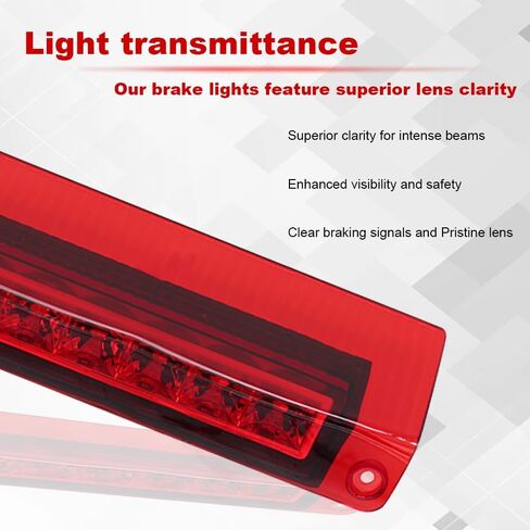 LED 3rd Brake Light,High Mount Stop Light,Third Brake Assembly Cargo Lamp Compatible with 1992-1997 F150/F250/F350 in Saudi Arabia