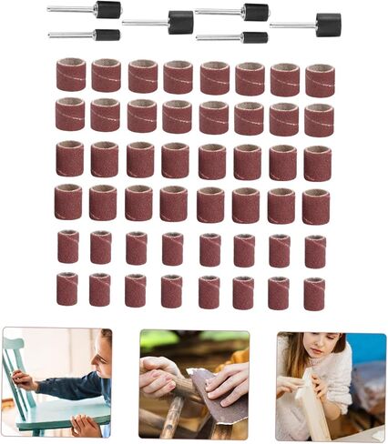 66pcs ورق الصنفرة طحن الطحن نطاقات الصنفرة لحفر الأظافر لنحت النجارة الخشبية in Saudi Arabia