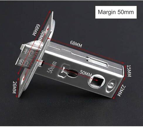 Stainless Steel Single Tongue Lock Body Three-Bolt Bolt Silent Margin 35/40/45/50mm 1Pcs(40mm) in Kuwait