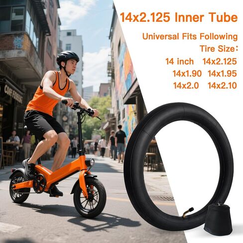2 pack 14x2.125 أنبوب الدراجة 14 × 2.125 الأنبوب الداخلي 14 بوصة 14x1.75 14x1.9 14x1.95 14x2.0 14x2.10 14x2.125 أنبوب الاستبدال in Saudi Arabia