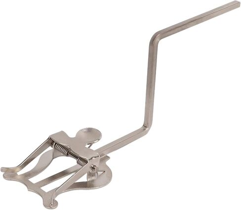 حامل موسيقى مسيرة لمشغلات المبتدئين Sax - Silver Iron Stand with Lyre Sheet Music Clip - Rightweight & Portable Sheet Music Stand for Alto Saxophone (Type B) in Kuwait