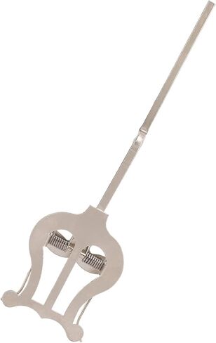 حامل موسيقى مسيرة لمشغلات المبتدئين Sax - Silver Iron Stand with Lyre Sheet Music Clip - Rightweight & Portable Sheet Music Stand for Alto Saxophone (Type B) in Kuwait