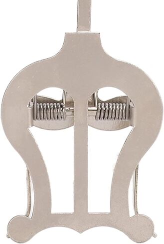 حامل موسيقى مسيرة لمشغلات المبتدئين Sax - Silver Iron Stand with Lyre Sheet Music Clip - Rightweight & Portable Sheet Music Stand for Alto Saxophone (Type B) in Kuwait