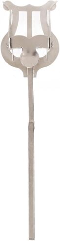 حامل موسيقى مسيرة لمشغلات المبتدئين Sax - Silver Iron Stand with Lyre Sheet Music Clip - Rightweight & Portable Sheet Music Stand for Alto Saxophone (Type B) in Kuwait