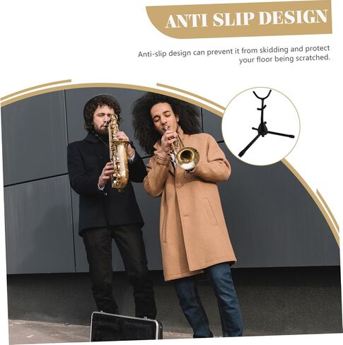 TOYANDONA Alto Tenor Saxophone Stand Portable Tripod Holder for Saxophones Adjustable Music Stand for Home Stage Random Style in Saudi Arabia
