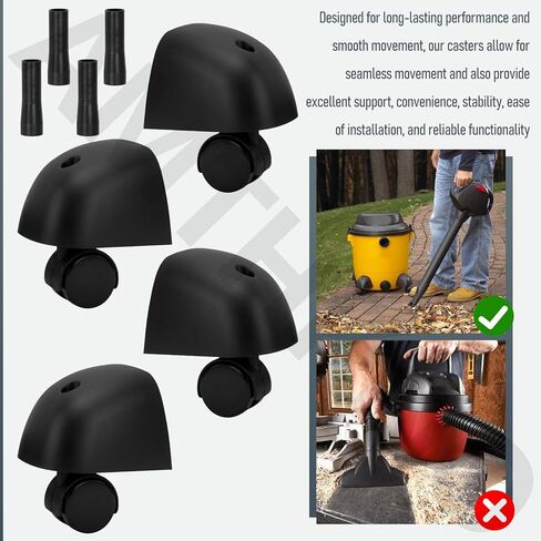 عجلات العجلات الثقيلة مع طقم القدم العجلات للمتجر VAC Vacuum A & B Cleaner ، الجزء رقم 8568000 8568010 8568011 8568009 ، الحركة السلس والاستقرار in Saudi Arabia