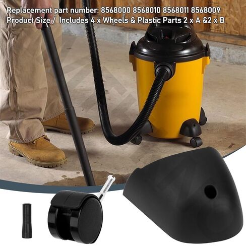 عجلات العجلات الثقيلة مع طقم القدم العجلات للمتجر VAC Vacuum A & B Cleaner ، الجزء رقم 8568000 8568010 8568011 8568009 ، الحركة السلس والاستقرار in Saudi Arabia