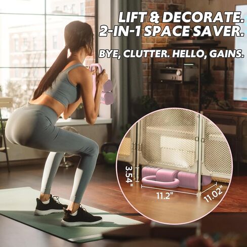 Adjustable Dumbbell Set of 2, 4 in 1 Free Weights Dumbbells Set for Women with Fast Adjustment, Each 2lb 3lb 4lb 5lb Hand Weights Set for Home Gym & Outdoor Exercise Training in Kuwait