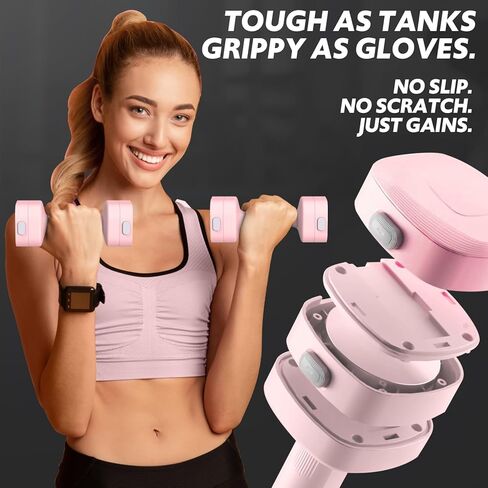 Adjustable Dumbbell Set of 2, 4 in 1 Free Weights Dumbbells Set for Women with Fast Adjustment, Each 2lb 3lb 4lb 5lb Hand Weights Set for Home Gym & Outdoor Exercise Training in Kuwait