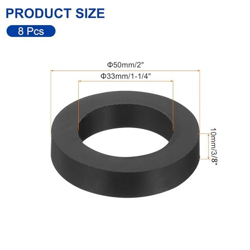 UXCELL 8PCS 2 "OD X 1-1/4" id x 3/8 "غسالات مطاطية مستديرة كثيفة من غسالات مطاطية مسطحة جلبة للسيارات المنزلية للسيارات in Saudi Arabia