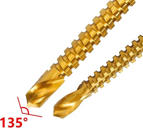 3/4/5/6/6.5/8mm Drill Bits Set HSS Composite Screw Tap Carpenter Woodworking Plastic Metal Hole Grooving Tools 1Pcs(3-8mm(6PCS)) in Kuwait