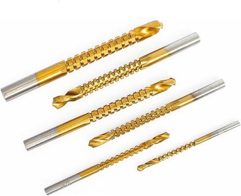 3/4/5/6/6.5/8mm Drill Bits Set HSS Composite Screw Tap Carpenter Woodworking Plastic Metal Hole Grooving Tools 1Pcs(3-8mm(6PCS)) in Kuwait