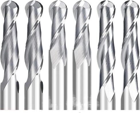 2 Flute Ball Nose End Mill 3.175 4 6 8 10 12mm Shank CNC Engraving Bit Carbide End Mill Wood Milling Cutter 1Pcs(12x12x35x75mm) in Saudi Arabia