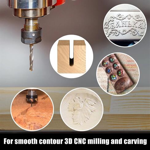 2 Flute Ball Nose End Mill 3.175 4 6 8 10 12mm Shank CNC Engraving Bit Carbide End Mill Wood Milling Cutter 1Pcs(12x12x35x75mm) in Saudi Arabia