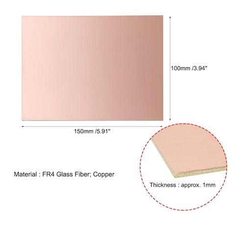 UXCELL 4PCS 200x150mm نحاس مزدوج النحاس الصفح PCB لوحة FR4 1.5mm سماكة DIY النماذج PCB in Saudi Arabia