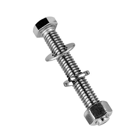 4Sets 1/2-13 x 2 Hex Head Bolts Screws with Hex Nuts and Thick Flat & Lock Washers, 304 Stainless Steel, UNC Coarse Thread, Silver Finish in Saudi Arabia