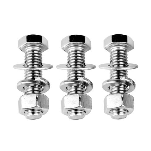 4Sets 1/2-13 x 2 Hex Head Bolts Screws with Hex Nuts and Thick Flat & Lock Washers, 304 Stainless Steel, UNC Coarse Thread, Silver Finish in Saudi Arabia