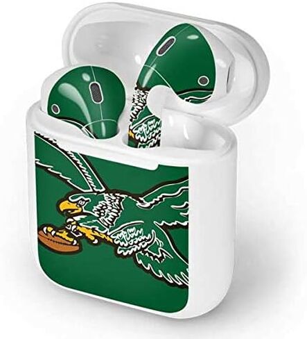 Skinit Skinit Audio Audio Skin متوافق مع Apple Airpods - NFL Philadelphia Eagles مرخصة رسميًا in Saudi Arabia