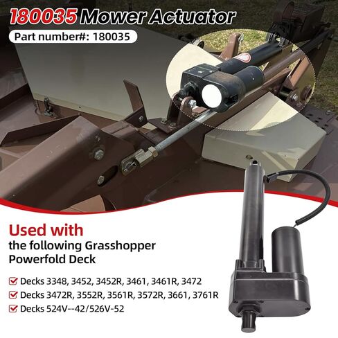 180035 12V DC MOWER ATTUATOR ELECTOR متوافق مع طوابق Powerfold Powerfold 3344 2248 3452 3452R 3461 3461R 3472 3472R 3552R 3561R 3572R 3761R 524V 526V in Kuwait