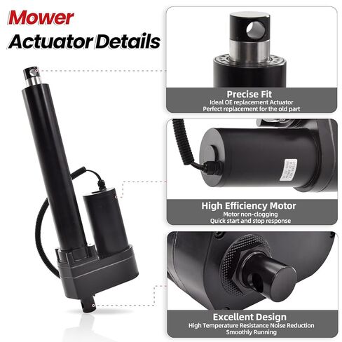 180035 12V DC MOWER ATTUATOR ELECTOR متوافق مع طوابق Powerfold Powerfold 3344 2248 3452 3452R 3461 3461R 3472 3472R 3552R 3561R 3572R 3761R 524V 526V in Kuwait