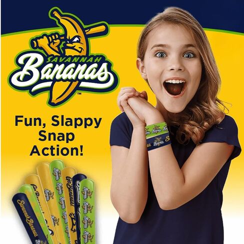 Allstar Innovations for the Savannah Bananas Slap Bracelets, Fun Snap Action, 8 Pack, Collectible Baseball Style (8 Pack Bracelets) in Kuwait