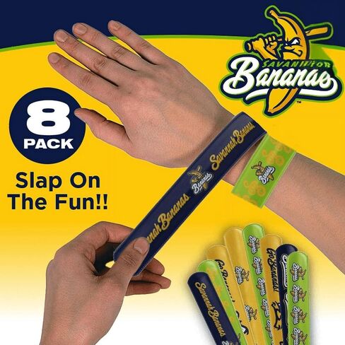 Allstar Innovations for the Savannah Bananas Slap Bracelets, Fun Snap Action, 8 Pack, Collectible Baseball Style (8 Pack Bracelets) in Kuwait