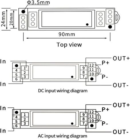 محول الجهد الجهد AC DC 0-100V 0-500V 0-1000V ترسل الجهد الحقيقي الجذر المربع 4-20MA 0-10V 0-5V RS485 DC24V (DC 0-100V) in Kuwait