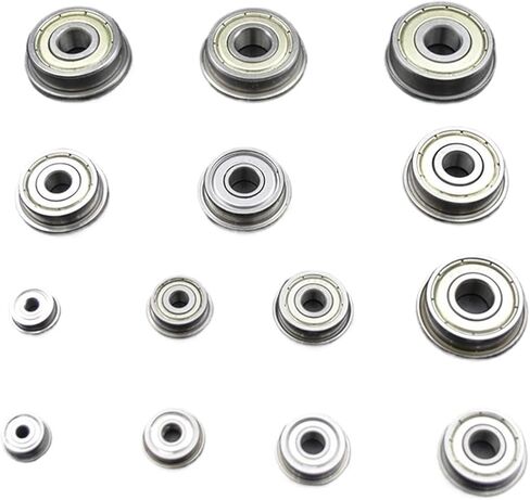 10pcs Flanged Bearings Bore 2mm 3mm 4mm 5mm 6mm 7mm 8mm 9mm 10mm F625 F605 F608 MF105 MF115 F695 ZZ Ball Bearing with Flange(8x19x6mm) in Saudi Arabia