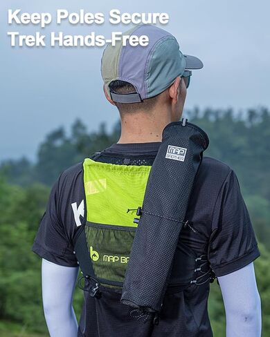 Trekking Poles Carry Bag, Waterproof & Lightweight Hiking Poles Storage Bag, Portable Storage Bag for Trekking Poles, Suitable for Running Hydration Vest & Backpacks in Kuwait