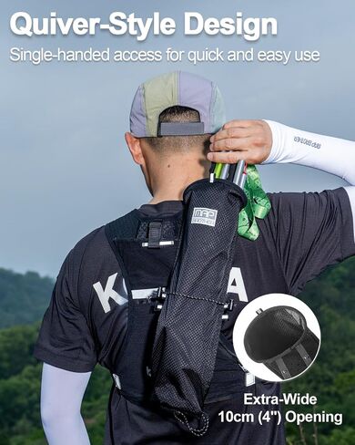 Trekking Poles Carry Bag, Waterproof & Lightweight Hiking Poles Storage Bag, Portable Storage Bag for Trekking Poles, Suitable for Running Hydration Vest & Backpacks in Kuwait