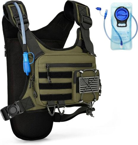 Hydration Vest with 2L Water Bladder for Men and Women,Lightweight Adjustable Hydration Backpack,Hiking Backpack with Water Bladder for Climbing Cycling Hiking in Kuwait