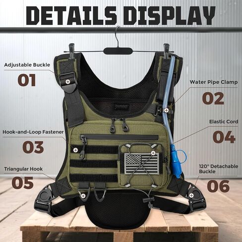 Hydration Vest with 2L Water Bladder for Men and Women,Lightweight Adjustable Hydration Backpack,Hiking Backpack with Water Bladder for Climbing Cycling Hiking in Kuwait