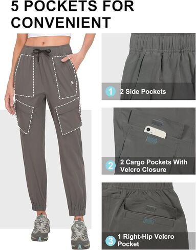 Little Donkey Andy Women's Hiking Pants Lightweight Quick Dry Outdoor Running Cargo in Saudi Arabia