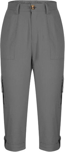 HelloHobot Summer Cargo Pants for Women ، HelloHobot Cargo Pants ، 2025 Solid Color Multi-Pocket in Saudi Arabia