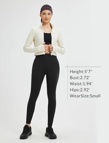 baleaf Womens Fleece Lined Leggings 4 Pockets Warm Thermal Winter Insulated Petite Pants Snow Cold Gear in Saudi Arabia