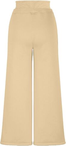 Wide Leg Sweatpants for Women Casual Elastic High Waisted Drawstring Long Pants with Pockets Baggy Track Pant in Kuwait