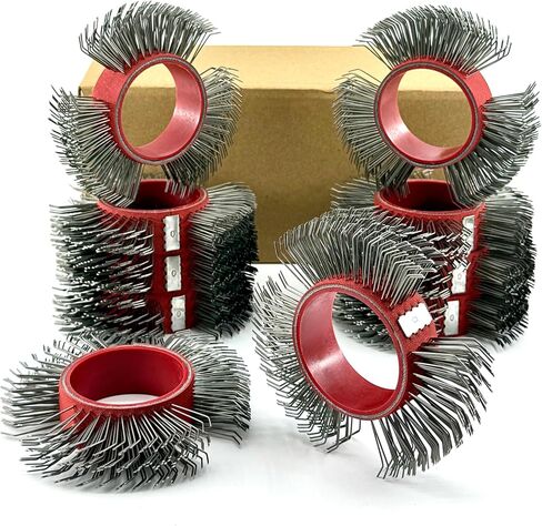 10PCS, Metal Blaster Clearing Brush/Replacement Coarse Abrasive Wire Wheel Belt/Rust Removal/Bristle Blasting for Efficient Surface Preparation (0.7mm Carbon Spring Steel, A Box with Ten Belts) in Saudi Arabia