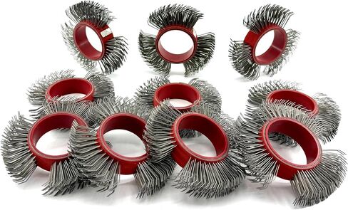 10PCS, Metal Blaster Clearing Brush/Replacement Coarse Abrasive Wire Wheel Belt/Rust Removal/Bristle Blasting for Efficient Surface Preparation (0.7mm Carbon Spring Steel, A Box with Ten Belts) in Saudi Arabia