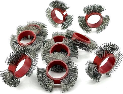 10PCS, Metal Blaster Clearing Brush/Replacement Coarse Abrasive Wire Wheel Belt/Rust Removal/Bristle Blasting for Efficient Surface Preparation (0.7mm Carbon Spring Steel, A Box with Ten Belts) in Saudi Arabia