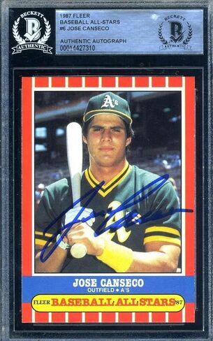 توقيع خوسيه كانسيكو بيكيت 1987 Fleer All Stars موقعة - بطاقات موقعة بالبيسبول in Saudi Arabia