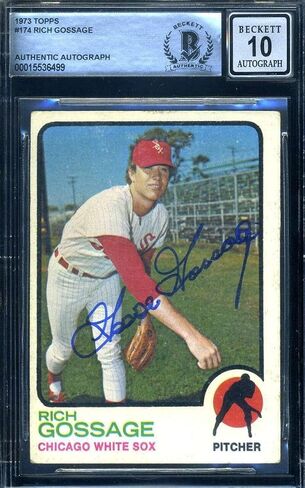 ريتش أوزة Gossage Gem Mint 10 Beckett Bas توقيع 1973 Topps Rookie Autograph - بطاقات موقعة بالبيسبول in Saudi Arabia